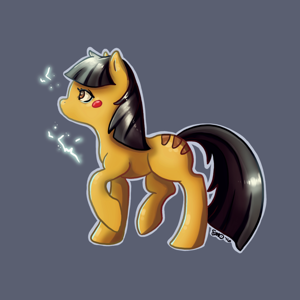 Size: 3000x3000 | Tagged: safe, artist:bean-sprouts, derpibooru import, ponified, pikachu, pony, crossover, pokémon, simple background, solo