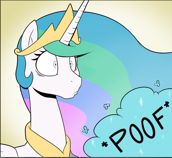 Size: 1307x1201 | Tagged: artist:strangerdanger, comic, comic:get a room!, cropped, derpibooru import, edit, explicit source, princess celestia, safe, solo