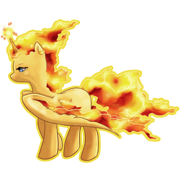 Size: 3000x3000 | Tagged: safe, artist:bean-sprouts, derpibooru import, ponified, alicorn, moltres, pony, crossover, pokémon, solo