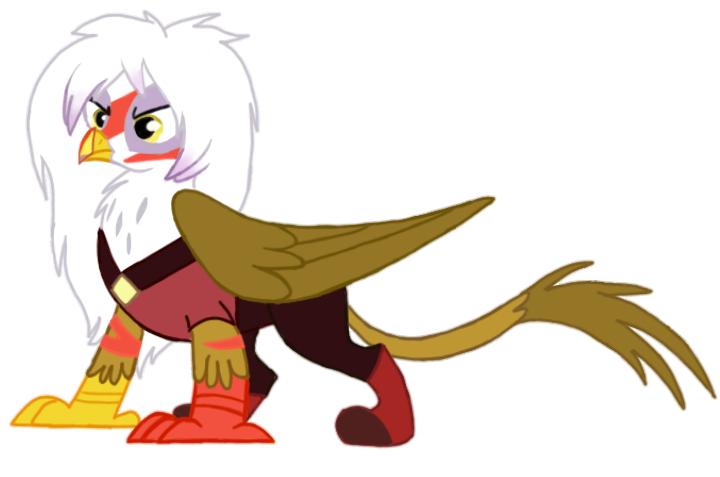 Size: 720x477 | Tagged: safe, artist:tsundra, derpibooru import, gilda, gryphon, crossover, fusion, jasper (steven universe), simple background, solo, steven universe, transparent background