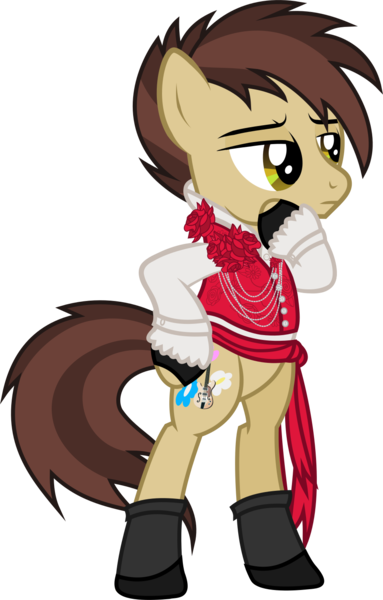 Size: 1019x1595 | Tagged: safe, artist:lightningbolt, derpibooru import, ponified, earth pony, pony, .svg available, a fever you can't sweat out, bipedal, clothes, femboy, flower, male, panic! at the disco, rose, ryan ross, shoes, simple background, socks, solo, stallion, svg, transparent background, vector, vest