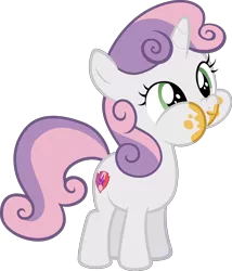 Size: 3000x3509 | Tagged: safe, artist:sollace, derpibooru import, sweetie belle, pony, 28 pranks later, .svg available, aweeg*, cute, cutie mark, diasweetes, eating, female, filly, puffy cheeks, simple background, solo, the cmc's cutie marks, transparent background, vector