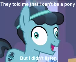 Size: 794x642 | Tagged: caption, changeling, crystal hoof, crystal hoof didn't listen, derpibooru import, disguise, disguised changeling, edit, edited screencap, exploitable meme, i didn't listen, image macro, meme, safe, screencap, text, the times they are a changeling, thorax