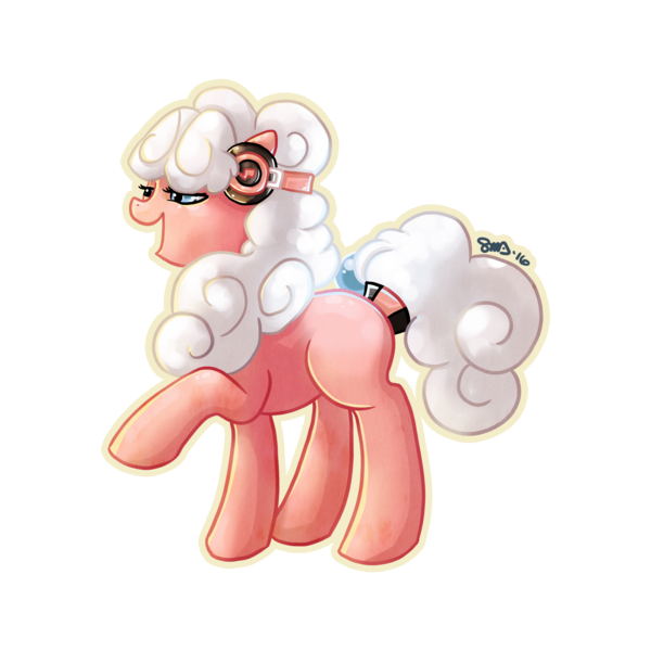 Size: 3000x3000 | Tagged: safe, artist:bean-sprouts, derpibooru import, ponified, flaaffy, pony, crossover, headphones, pokémon, simple background, solo, transparent background