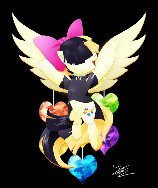 Size: 800x947 | Tagged: safe, artist:ii-art, derpibooru import, songbird serenade, pegasus, pony, my little pony: the movie, design, shirt design, sia (singer), solo, watermark