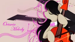 Size: 1920x1080 | Tagged: artist:alexpony, artist:monochromaticbay, artist:skycraftdie, bow (instrument), cello, cello bow, derpibooru import, eyes closed, musical instrument, octavia melody, safe, vector, wallpaper