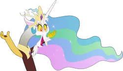 Size: 14432x8299 | Tagged: absurd resolution, artist:pink1ejack, derpibooru import, discord, discord's celestia face, dungeons and discords, mask, open mouth, safe, simple background, solo, transparent background, vector