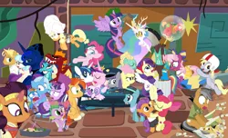 Size: 1500x912 | Tagged: safe, artist:dm29, derpibooru import, apple bloom, applejack, big macintosh, boulder (pet), cheerilee, coco pommel, crystal hoof, daring do, derpy hooves, discord, fluttershy, garble, gourmand ramsay, maud pie, pinkie pie, princess cadance, princess celestia, princess ember, princess flurry heart, princess luna, quibble pants, rainbow dash, rarity, saffron masala, shining armor, snowfall frost, spike, spirit of hearth's warming yet to come, starlight glimmer, sunburst, tender taps, thorax, trixie, twilight sparkle, twilight sparkle (alicorn), zephyr breeze, alicorn, changeling, dragon, pony, undead, zombie, 28 pranks later, a hearth's warming tail, applejack's "day" off, dungeons and discords, flutter brutter, gauntlet of fire, newbie dash, no second prances, on your marks, spice up your life, stranger than fan fiction, the cart before the ponies, the crystalling, the gift of the maud pie, the saddle row review, the times they are a changeling, angel rarity, backwards cutie mark, basketball, bathrobe, beach chair, bloodstone scepter, body pillow, broom, bubble, cheerileeder, cheerleader, clothes, cold, cookie zombie, couch, cracked armor, crossing the memes, cutie mark, dancing, devil rarity, discord's celestia face, disguise, disguised changeling, dragon lord spike, emble, female, filly, first half of season 6, garble's hugs, gordon ramsay, handkerchief, hat, hearth's warming, hiatus, jewelry, magic bubble, male, mane six, meme, menu, now you're thinking with portals, portal, present, rainbow trash, robe, safety goggles, scroll, shipping, sick, speed racer, sports, straight, sweeping, sweepsweepsweep, tenderbloom, the cmc's cutie marks, the meme continues, the story so far of season 6, this isn't even my final form, tiara, tissue, toolbelt, top hat, towel, trash can, twilight sweeple, uniform, wall of tags, wonderbolts uniform