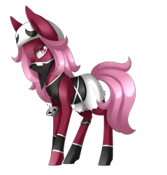 Size: 2378x2491 | Tagged: safe, artist:scarlet-spectrum, derpibooru import, ponified, pony, bandana, clothes, crossover, jewelry, necklace, nintendo, pendant, pokémon, pokémon sun and moon, simple background, solo, team skull, transparent background