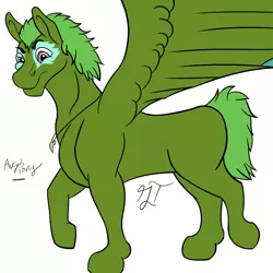Size: 2000x2000 | Tagged: safe, artist:gabriel-titanfeather, derpibooru import, oc, oc:ga'ala, unofficial characters only, pony, confused, female, giant pony, huge, impossibly large wings, jewelry, large wings, macro, mare, necklace, simple background, solo, tall, walking, white background, wings