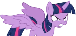 Size: 6246x3000 | Tagged: safe, artist:cloudyglow, derpibooru import, twilight sparkle, twilight sparkle (alicorn), alicorn, pony, twilight's kingdom, .ai available, angry, female, mare, simple background, solo, spread wings, transparent background, vector, wings