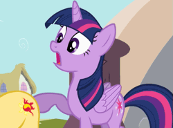 Size: 541x400 | Tagged: suggestive, artist:paragonaj, derpibooru import, edit, edited screencap, screencap, sunset shimmer, twilight sparkle, twilight sparkle (alicorn), alicorn, pony, it's about time, animated, butt, butt bongo fiesta, butt touch, female, females only, frown, gif, hoof on butt, lesbian, loop, mare, no tail, open mouth, patting, plot, shipping, slap, spanking, sunsetsparkle