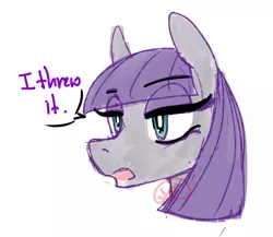 Size: 3800x3300 | Tagged: safe, artist:ryuredwings, derpibooru import, maud pie, earth pony, pony, maud pie (episode), dialogue, simple background, solo, white background