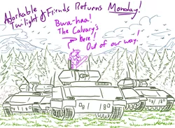 Size: 1280x939 | Tagged: safe, artist:adorkabletwilightandfriends, derpibooru import, pony, adorkable twilight, army, equestria, humor, m2 bradley, military, tank (vehicle)