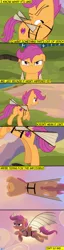 Size: 330x1280 | Tagged: artist:nuka-kitty, comic, cutie mark, derpibooru import, motivational, quote, safe, scootaloo, scootaloo can fly, scootaloo can't fly, solo, the cmc's cutie marks, wings