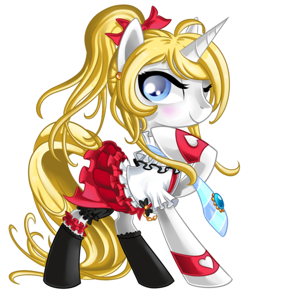 Size: 1024x1024 | Tagged: safe, artist:okapifeathers, derpibooru import, ponified, pony, eli ayase, love live! school idol project, solo