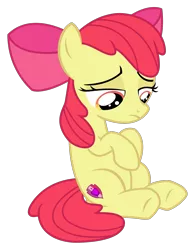 Size: 1331x1731 | Tagged: apple bloom, artist:sketchmcreations, cutie mark, derpibooru import, looking down, sad, safe, simple background, sitting, the cmc's cutie marks, the fault in our cutie marks, transparent background, vector