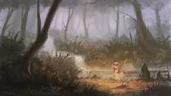 Size: 1920x1080 | Tagged: dead source, safe, artist:shamanguli, derpibooru import, fluttershy, firefly (insect), insect, pegasus, pony, bathing, cute, eyes closed, female, forest, mare, outdoors, river, scenery, scenery porn, shyabetes, solo, water, waterfall, wet, wet mane