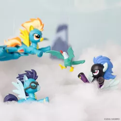 Size: 1080x1080 | Tagged: safe, derpibooru import, official, nightshade, soarin', spitfire, cockatrice, pony, guardians of harmony, instagram, irl, photo, shadowbolts, toy