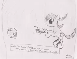 Size: 2000x1552 | Tagged: safe, artist:pigeon2qwerty4u, derpibooru import, ponified, pony, chell, crossover, falling, glados, monochrome, newbie artist training grounds, portal (valve), portal 2, traditional art