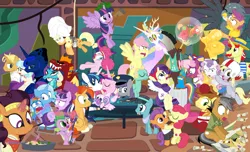 Size: 1500x912 | Tagged: safe, artist:dm29, derpibooru import, apple bloom, applejack, big macintosh, boulder (pet), braeburn, cheerilee, coco pommel, crystal hoof, daring do, derpy hooves, discord, flam, flim, fluttershy, gabby, garble, gladmane, gourmand ramsay, maud pie, pinkie pie, princess cadance, princess celestia, princess ember, princess flurry heart, princess luna, quibble pants, rainbow dash, rarity, saffron masala, scootaloo, shining armor, snowfall frost, spike, spirit of hearth's warming yet to come, starlight glimmer, sunburst, sweetie belle, tender taps, thorax, trixie, twilight sparkle, twilight sparkle (alicorn), zephyr breeze, alicorn, changeling, dragon, gryphon, pony, undead, zombie, 28 pranks later, a hearth's warming tail, applejack's "day" off, buckball season, dungeons and discords, flutter brutter, gauntlet of fire, newbie dash, no second prances, on your marks, spice up your life, stranger than fan fiction, the cart before the ponies, the crystalling, the fault in our cutie marks, the gift of the maud pie, the saddle row review, the times they are a changeling, viva las pegasus, angel rarity, angry, backwards cutie mark, basket, basketball, bathrobe, beach chair, bloodstone scepter, body pillow, bottomless, broom, bubble, buckball, cheerileeder, cheerleader, clothes, cold, cookie zombie, couch, cracked armor, crossing the memes, cutie mark, dancing, devil rarity, discord's celestia face, disguise, disguised changeling, dragon lord spike, emble, female, filly, first half of season 6, flim flam brothers, garble's hugs, gordon ramsay, handkerchief, hat, hearth's warming, hiatus, hug, jewelry, magic bubble, male, mane six, meme, menu, now you're thinking with portals, opposite fluttershy, partial nudity, pinktails pie, portal, present, rainbow trash, robe, safety goggles, scroll, shipping, sick, speed racer, sports, straight, sweeping, sweepsweepsweep, tenderbloom, the cmc's cutie marks, the meme continues, the story so far of season 6, this isn't even my final form, tiara, tissue, toolbelt, top hat, towel, trash can, twilight sweeple, uniform, wall of tags, wonderbolts uniform