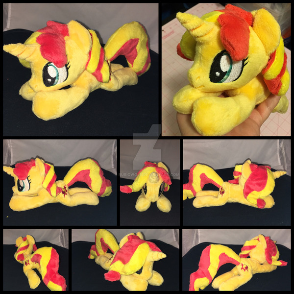 Size: 1600x1600 | Tagged: safe, artist:rubiowolf, derpibooru import, sunset shimmer, pony, unicorn, beanie (plushie), irl, photo, plushie