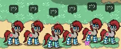 Size: 899x362 | Tagged: safe, derpibooru import, oc, oc:ponepony, unofficial characters only, pony, pony town, :^), clothes, socks, striped socks, tongue out