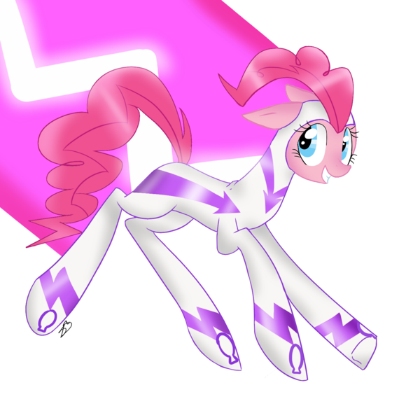 Size: 1500x1500 | Tagged: artist:randomchick144, derpibooru import, fili-second, pinkie pie, power ponies, power ponies (episode), safe, solo