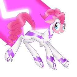 Size: 1500x1500 | Tagged: artist:randomchick144, derpibooru import, fili-second, pinkie pie, power ponies, power ponies (episode), safe, solo