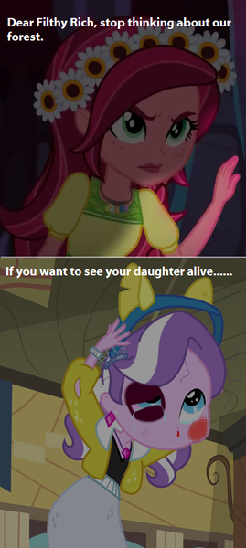 Size: 380x848 | Tagged: semi-grimdark, derpibooru import, edit, edited screencap, screencap, diamond tiara, gloriosa daisy, equestria girls, equestria girls (movie), legend of everfree, abuse, abuse edit, black eye, child abuse, edgy, eqg abuse edits, female, geode of fauna, geode of shielding, geode of sugar bombs, geode of super speed, geode of super strength, kidnapped, magical geodes, this will end in jail time, tiarabuse