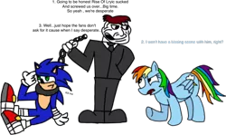 Size: 960x574 | Tagged: artist:mtad2, crossover, derpibooru import, meme, rainbow dash, safe, sonic boom, sonic drama, sonic the hedgehog, sonic the hedgehog (series), trollface