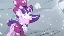 Size: 1920x1080 | Tagged: safe, derpibooru import, screencap, snowfall frost, starlight glimmer, pony, windigo, a hearth's warming tail, cold nightmare timeline, snow, snowfall, solo