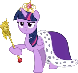 Size: 11058x10325 | Tagged: safe, artist:kevinerino, derpibooru import, twilight sparkle, twilight sparkle (alicorn), alicorn, pony, princess twilight sparkle (episode), .svg available, absurd resolution, clothes, female, folded wings, mare, robe, scepter, simple background, solo, transparent background, twilight scepter, vector, wings