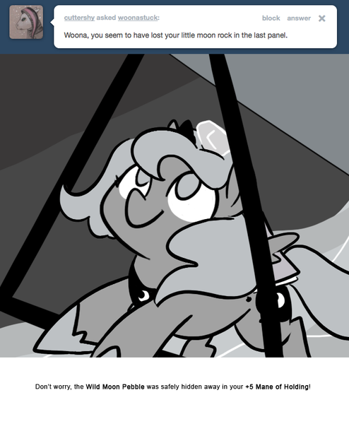 Size: 666x809 | Tagged: artist:egophiliac, cartographer's hang glider, derpibooru import, female, filly, hang glider, hang gliding, monochrome, moon rock, moonstuck, princess luna, safe, woona, younger