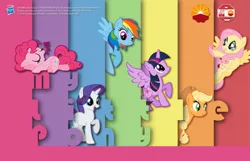 Size: 856x550 | Tagged: safe, derpibooru import, applejack, fluttershy, pinkie pie, rainbow dash, rarity, twilight sparkle, twilight sparkle (alicorn), alicorn, pony, china, mane six, petrochina