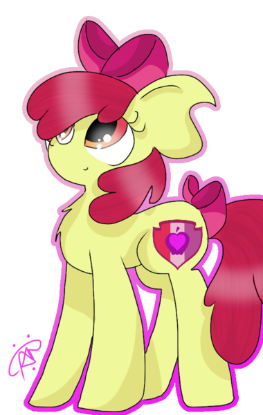 Size: 579x915 | Tagged: adult, apple bloom, artist:thepegasisterpony, bow, cutie mark, derpibooru import, hair bow, older, safe, simple background, solo, tail bow, the cmc's cutie marks, transparent background