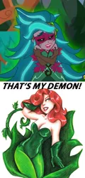 Size: 412x856 | Tagged: safe, derpibooru import, edit, edited screencap, screencap, gaea everfree, gloriosa daisy, equestria girls, legend of everfree, magical geodes, meme, poison ivy, that's my x