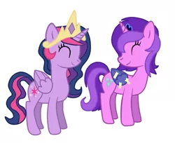 Size: 631x515 | Tagged: safe, artist:purpleloverpony, derpibooru import, amethyst star, twilight sparkle, twilight sparkle (alicorn), alicorn, pony, clothes, costume, fake wings, tape