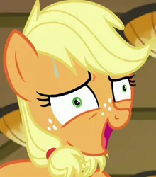 Size: 936x1062 | Tagged: safe, derpibooru import, screencap, applejack, pony, where the apple lies, ah didn't listen, exploitable meme, faic, i didn't listen, image macro, meme, solo, teenage applejack, teenager