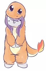 Size: 1238x1920 | Tagged: artist:wickedsilly, charmander, clothes, costume, derpibooru import, halloween, holiday, kigurumi, oc, oc:wicked silly, pokémon, safe, solo, unofficial characters only