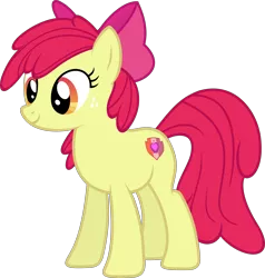 Size: 5713x6000 | Tagged: absurd resolution, apple bloom, apple bloom's bow, artist:slb94, bow, cute, cutie mark, derpibooru import, hair bow, older, safe, simple background, solo, the cmc's cutie marks, transparent background, vector