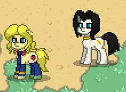 Size: 331x242 | Tagged: safe, derpibooru import, screencap, ponified, pony, pony town, bruno buccellati, giorno giovanna, jojo's bizarre adventure, vento aureo