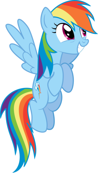 Size: 615x1080 | Tagged: safe, artist:iknowpony, derpibooru import, rainbow dash, pegasus, pony, what about discord?, cutie mark, female, flying, grin, hooves, mare, simple background, smiling, solo, transparent background, vector, wings