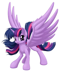 Size: 2680x3160 | Tagged: safe, artist:ohemo, derpibooru import, twilight sparkle, twilight sparkle (alicorn), alicorn, pony, simple background, solo, spread wings, transparent background, wings