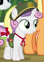 Size: 430x596 | Tagged: safe, derpibooru import, screencap, applejack, rarity, sweetie belle, pony, 28 pranks later, cutie mark, female, filly, filly guides, outfit catalog, the cmc's cutie marks