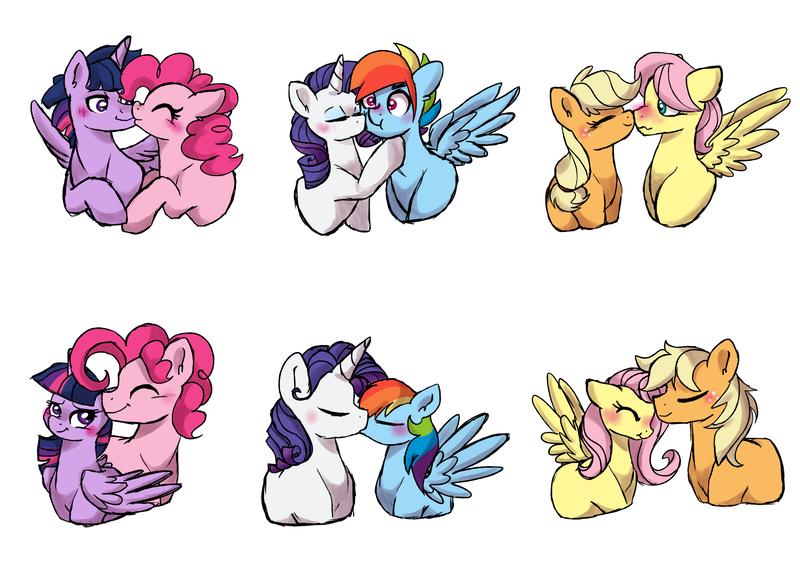 Size: 7600x5500 | Tagged: safe, artist:mississippikite, derpibooru import, applejack, fluttershy, pinkie pie, rainbow dash, rarity, twilight sparkle, twilight sparkle (alicorn), alicorn, pony, absurd resolution, applejack (male), appleshy, appleshy (straight), blushing, bubble berry, butterjack, butterscotch, dusk shine, duskpie, elusidash, elusive, female, half r63 shipping, kissing, lesbian, male, mane six, nuzzling, prince dusk, rainbow blitz, rariblitz, raridash, rule 63, shipping, simple background, sparkleberry, spread wings, straight, twinkie, white background, wingboner, wings