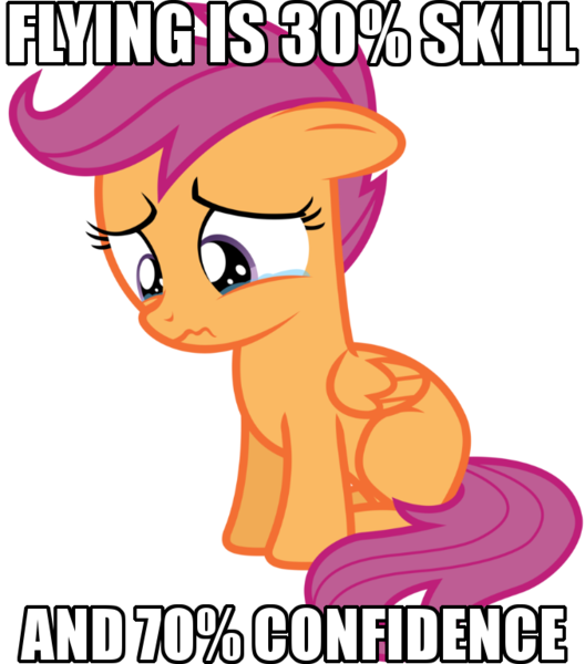 Size: 676x768 | Tagged: background removed, caption, crying, derpibooru import, edit, edited screencap, image macro, looking down, meme, sad, safe, scootaloo, scootaloo can't fly, scootasad, screencap, simple background, solo, text, top bolt, transparent background