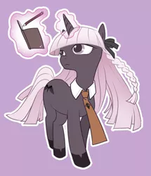 Size: 412x480 | Tagged: safe, artist:牛【仕事募集中】, derpibooru import, oc, ponified, unofficial characters only, pony, danganronpa, kyoko kirigiri, kyouko kirigiri, pixiv, solo