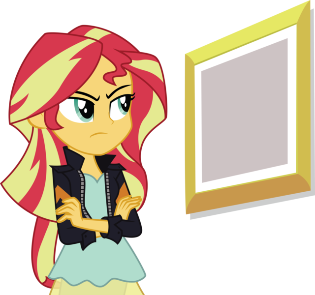 Size: 1093x1024 | Tagged: safe, derpibooru import, sunset shimmer, equestria girls, exploitable meme, meme, simple background, solo, sunset's picture frame, template, transparent background, vector