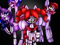 Size: 800x600 | Tagged: animatronic, artist:the-75th-hunger-game, ballora, circus baby, derpibooru import, five nights at freddy's, funtime foxy, funtime freddy, semi-grimdark, sister location, song reference